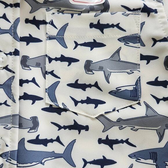 Wrangler Size 4 Quick Dry Shark Button Down Shirt - Picture 3 of 6